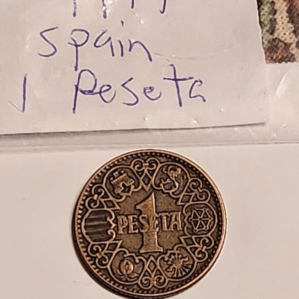 1944 Spain 1 Peseta coin